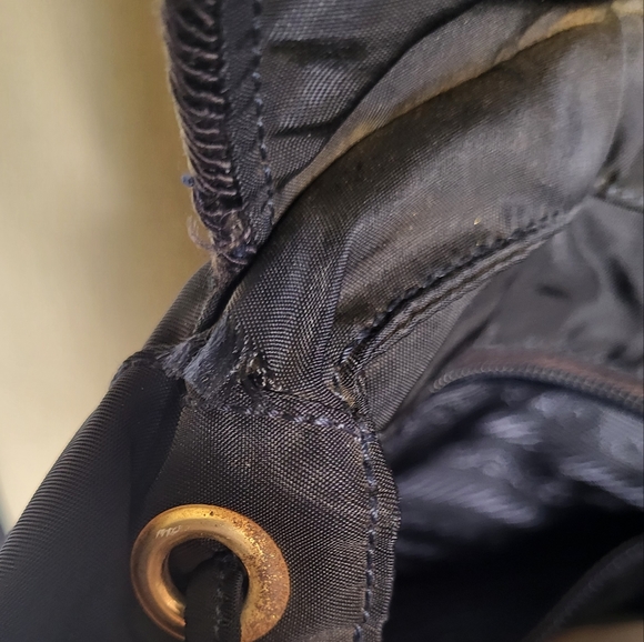 EUC PRADA Vintage Tessuto Nylon Vela Rucksack Backpack - Picture 9 of 9